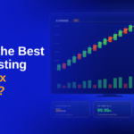 What's the Best VPS Hosting for Forex Trading — a monitor showing a live EUR/USD candlestick chart on an H1 timeframe, connected to an active Equinix LD4 London server, with CheapForexVPS plans starting at $5/month, 99.95% uptime SLA, and under 1ms co-located latency.